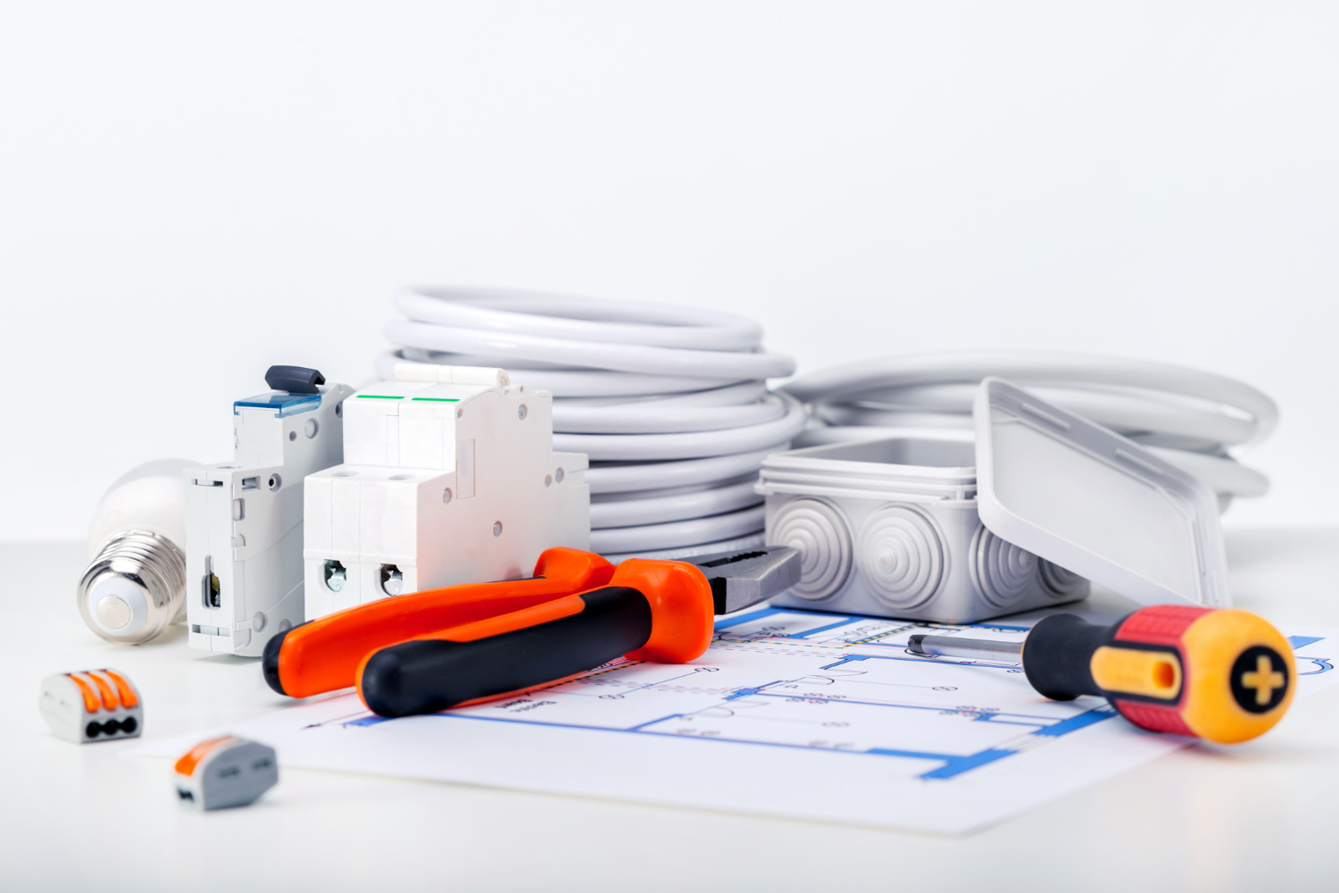 electric-different-equipment-wires-tools-electrical-diagram